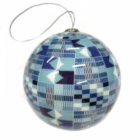 Xmas Decoration Pattern Painting Custom 8cm Styrofoam Foam Baubles Christmas Paper Wrapped Balls