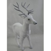 Free Sample Christmas Decorations Plastic White Foam Deer Cheap Christmas Ornament White Styrofoam Deer